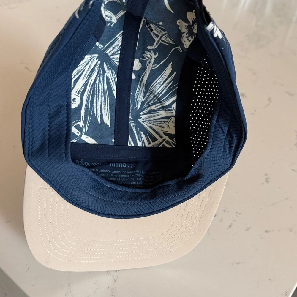 Patagonia Graphic Maclure Five-Panel Hat Limited Edition Navy Blue/ Tan Color